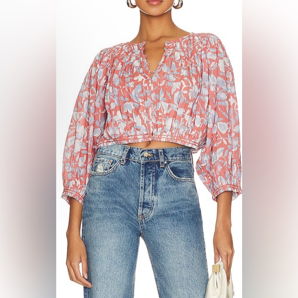 NWT Joie May Blouse - Sz M- in Celestial Blue